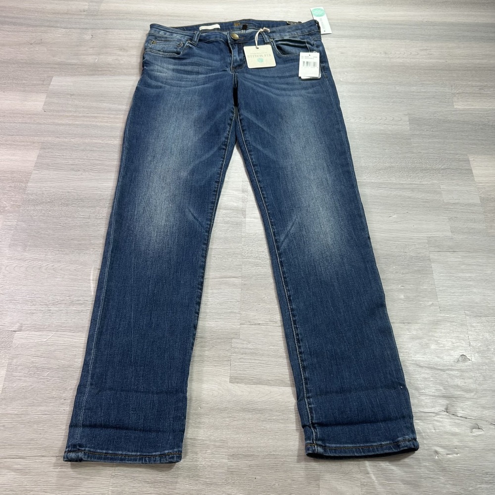 NEW KUT From The Kloth Boyfriend Jeans Womens 6 Blue Mid Rise Relaxed 32x30